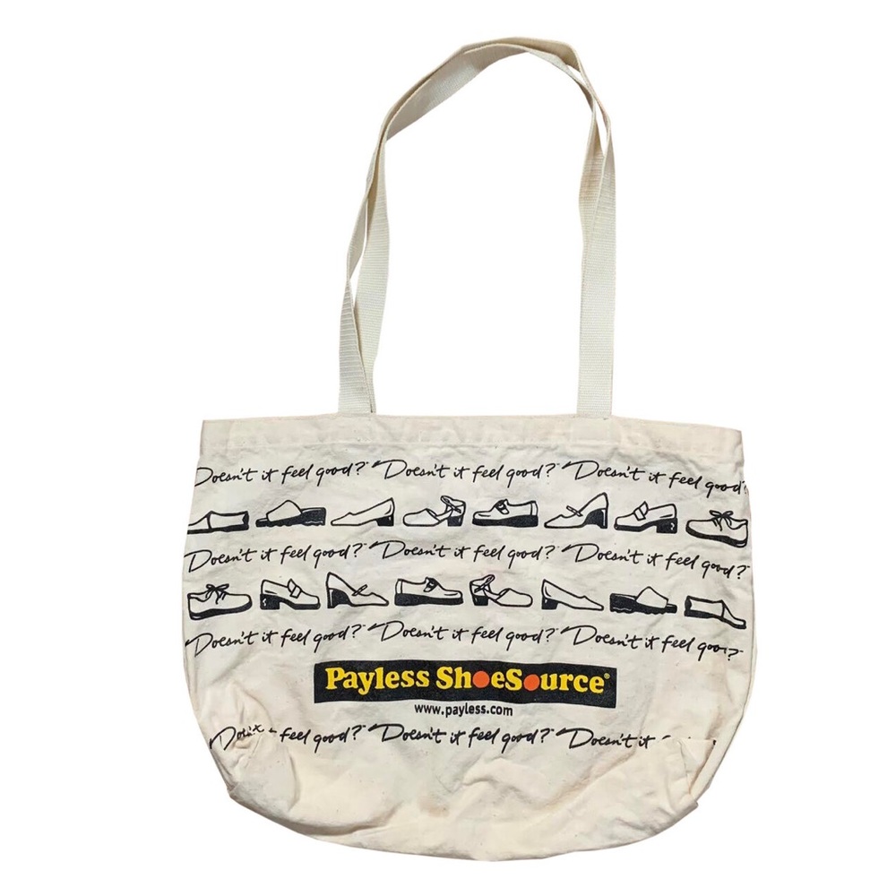 Payless shoes doesn’t feel good vintage tote